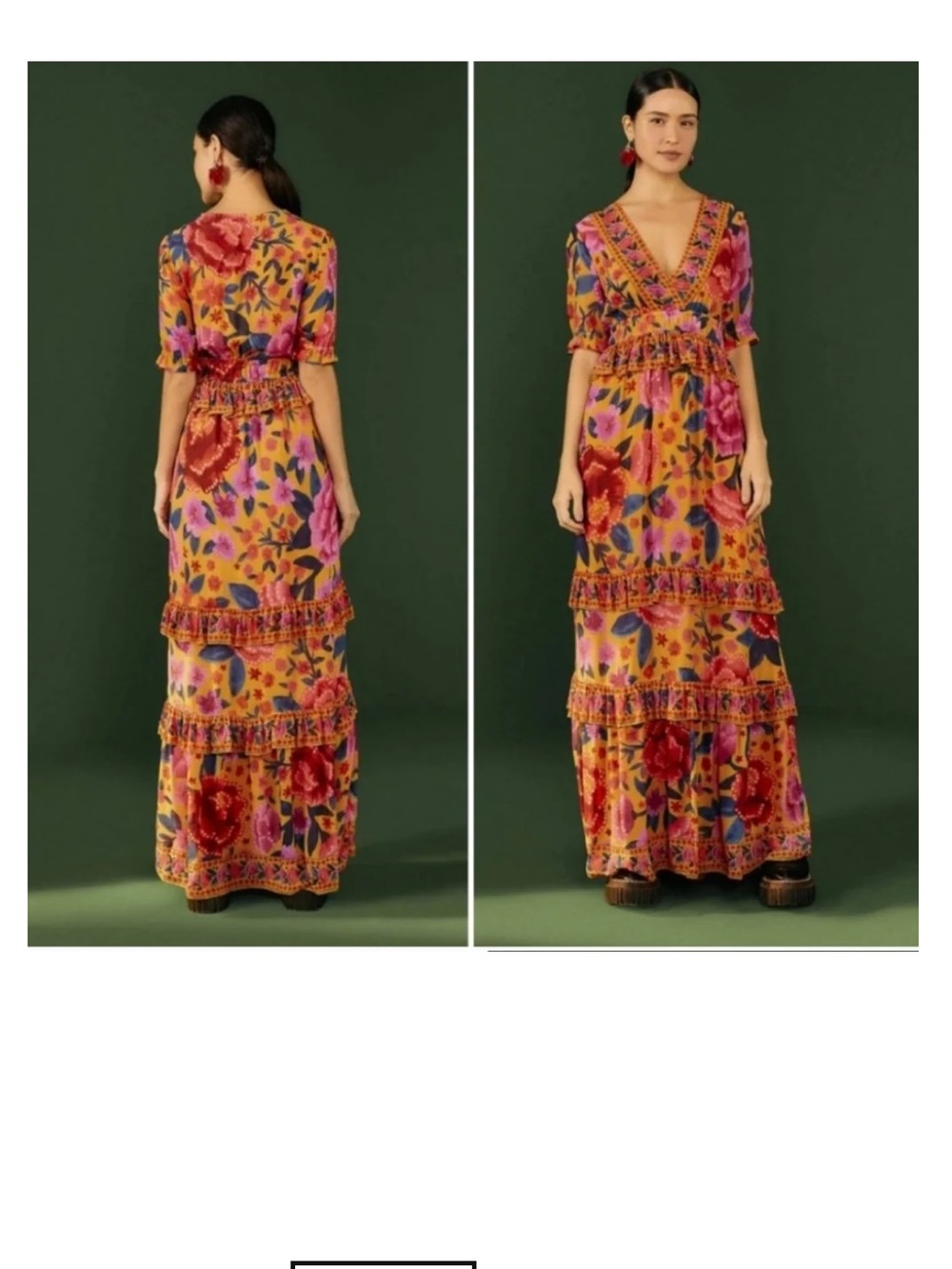 FARM Rio Floral Dream V-Neck Maxi Dress in size XS - Picture 2 of 10
